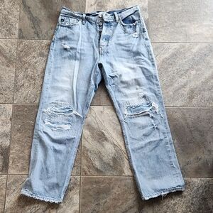 KanCan Light Blue Distressed Boyfriend Jeans